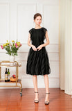 KRIS Mini Dress with Pleated Accents in colors