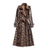 Midseason Leopard Print lapel coat