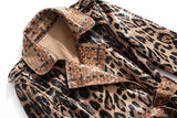 Midseason Leopard Print lapel coat