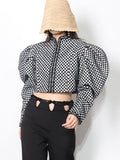 Puffed Sleeve Jacquard  Jacket