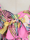 TROPICANA Pleated Midi Dress