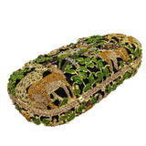 ANIMAL INSTINCT crystal-embellished clutch