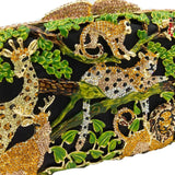 ANIMAL INSTINCT crystal-embellished clutch