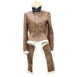 Asymmetric winter coat