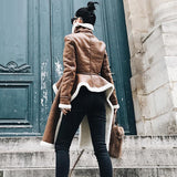 Asymmetric winter coat