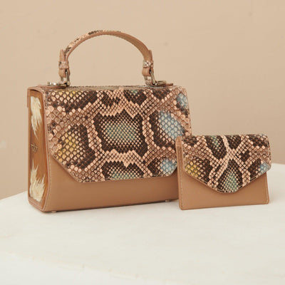 AMETHYST PYTHON FJORD Leather bag