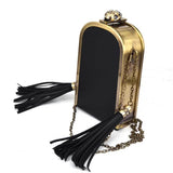 CABARET studded tasseled evening purse