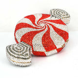 Candy-shaped embellished clutch