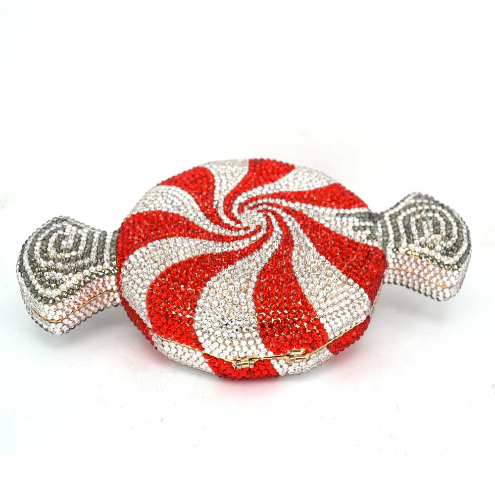 Candy-shaped embellished clutch
