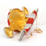 Candy-shaped embellished clutch