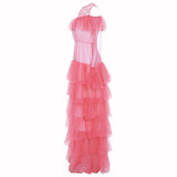 CANNA ruffled mesh gown