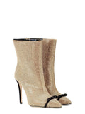 Cinderella golden embellished ankle boots