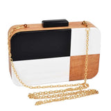 Color-block elegant clutch