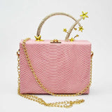 Croco pattern vegan leather clutch