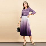 LAURIE Classy Pleats Midi Dress in colors