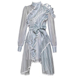 ELOUISE ruffled asymmetric dress