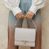 GLORIA BEIGE CROCO Leather bag