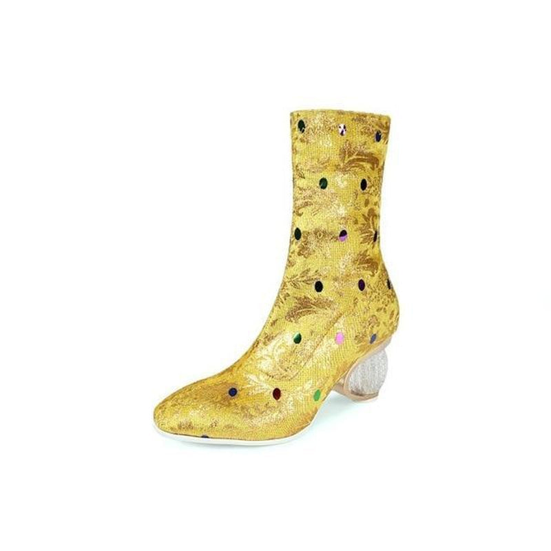Golden Skittles sock boots