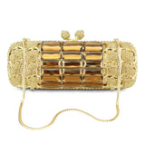 GRAIL embellished clutch in gold