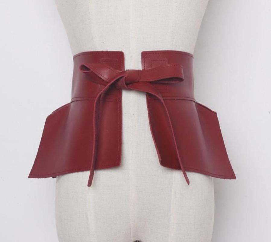 High-waist bow belt in colors