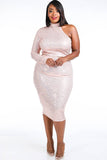 Ivory pink sequinned skirt set