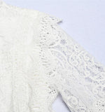 Lace O-neck crop top