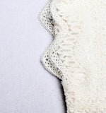 Lace O-neck crop top