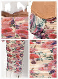 LEERA floral sheath midi dress