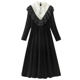 LENORE black velvet vintage styled dress