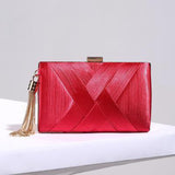 LOVE LOVE weave wristlet clutch