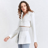 MARCELLE Lapel Cutout Tunic