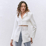 MARCELLE Lapel Cutout Tunic