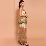 MARITSA polka dot mesh dress