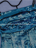 MERMAID aquamarine sequinned midi dress