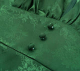 Norah lantern sleeved emerald green mini dress