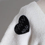 O-Neck knitted pullover with hearts
