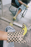 Patchwork ankle boots