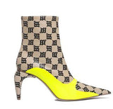 Patchwork ankle boots