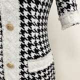 Plaid pencil mini dress
