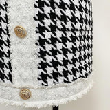 Plaid pencil mini dress