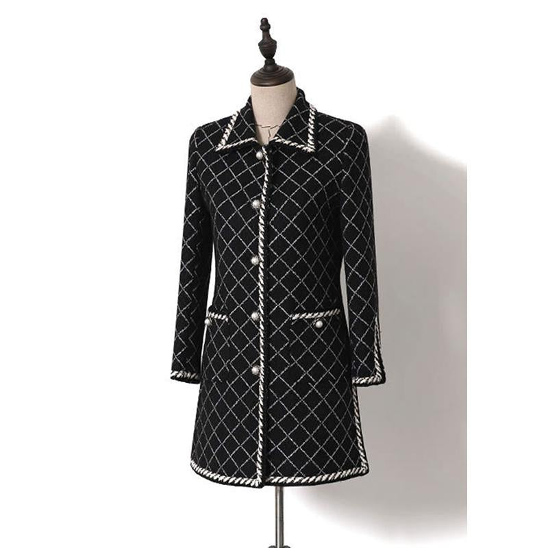 Plaid vintage-styled coat