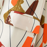 Abstract Print Long Blazer