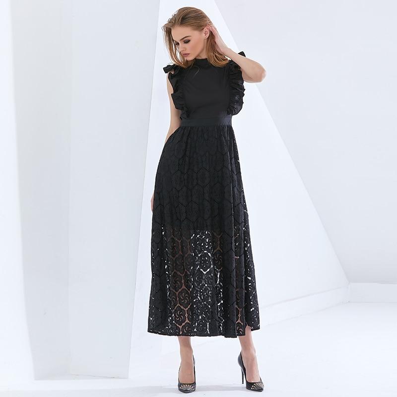 AGNES Flutter Sleeve Lace Midi Dress in colors