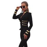 Primetime Looks-AHOY marine blazer in black