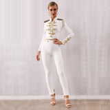 Primetime Looks-AHOY pant suit in white