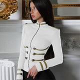 Primetime Looks-AHOY zipped blazer in white