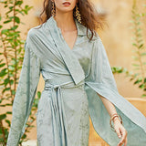 ALESSA Luxe Kimono Wrap Maxi Dress