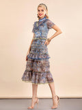 ALESSA Vintage Lace Midi Dress