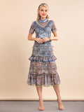 ALESSA Vintage Lace Midi Dress