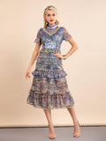 ALESSA Vintage Lace Midi Dress